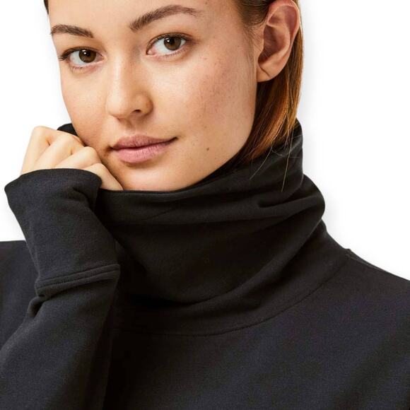 Lululemon | Sz 4 | Go Forward Black Funnel Neck Long-Sleeve Pullover Sweatshirt - Picture 2 of 11